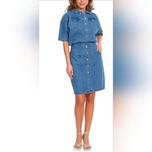 NWT Gina Vandebilt x Christian Siriano Denim Jacket - Blue SZ 16